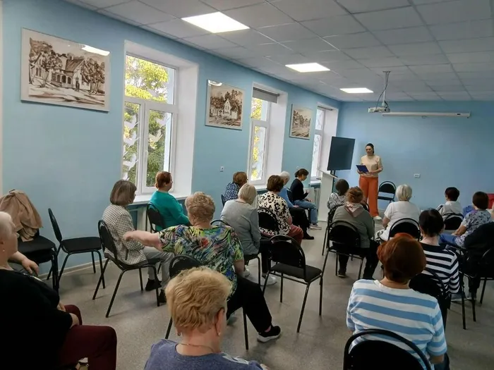 Очередное занятие в школе здоровья